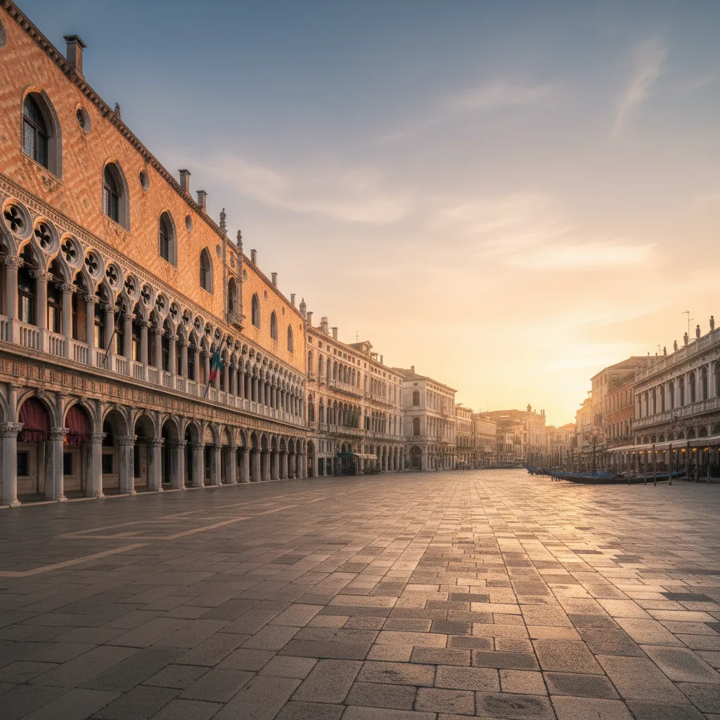 Quiet early-morning San Marco near St Mark's Square