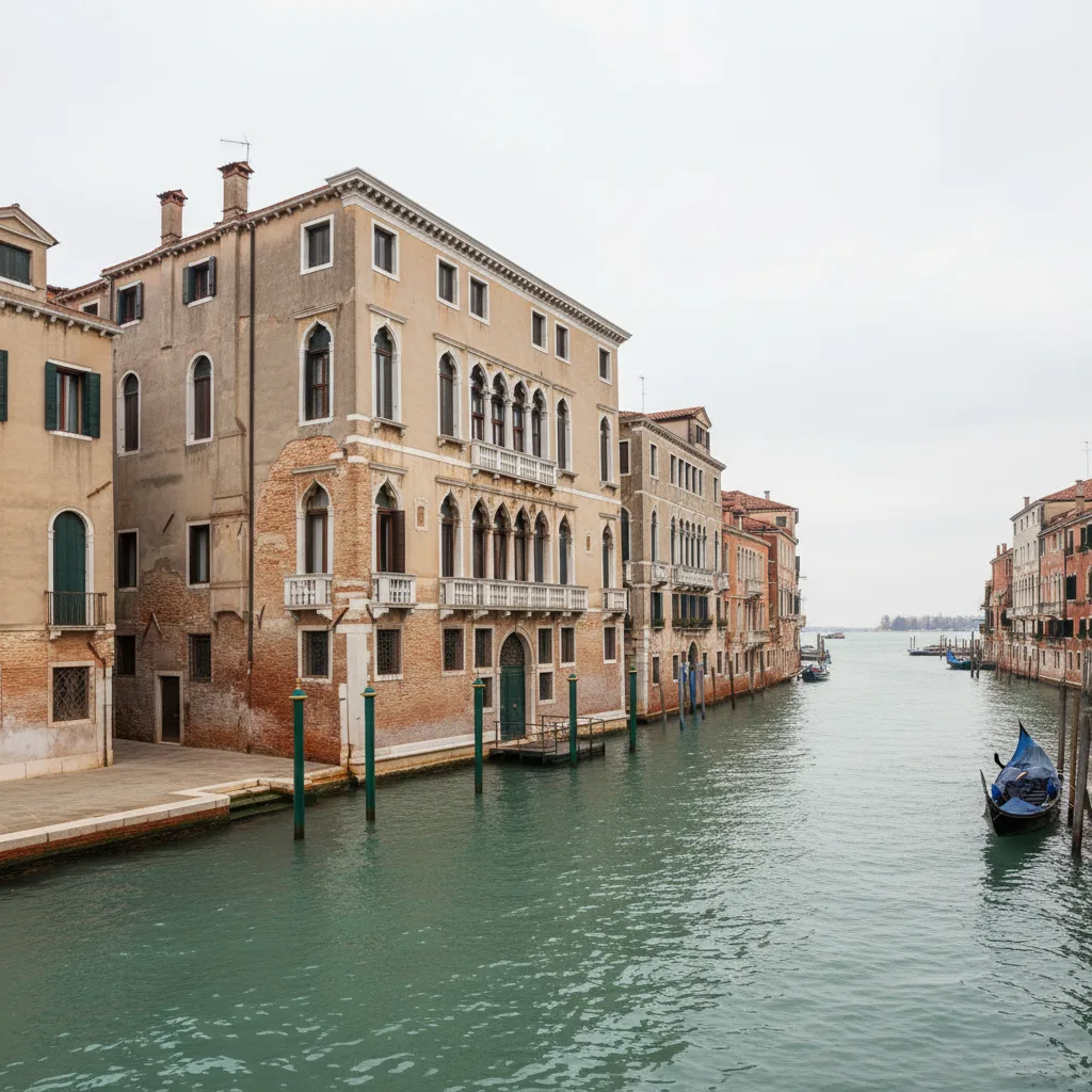 Hotel Bucintoro exterior and canal frontage in Castello, Venice