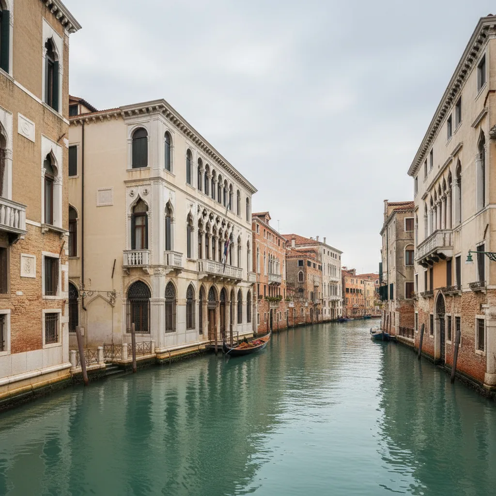 Hotel Palazzo Vitturi exterior and canal frontage in San Marco, Venice