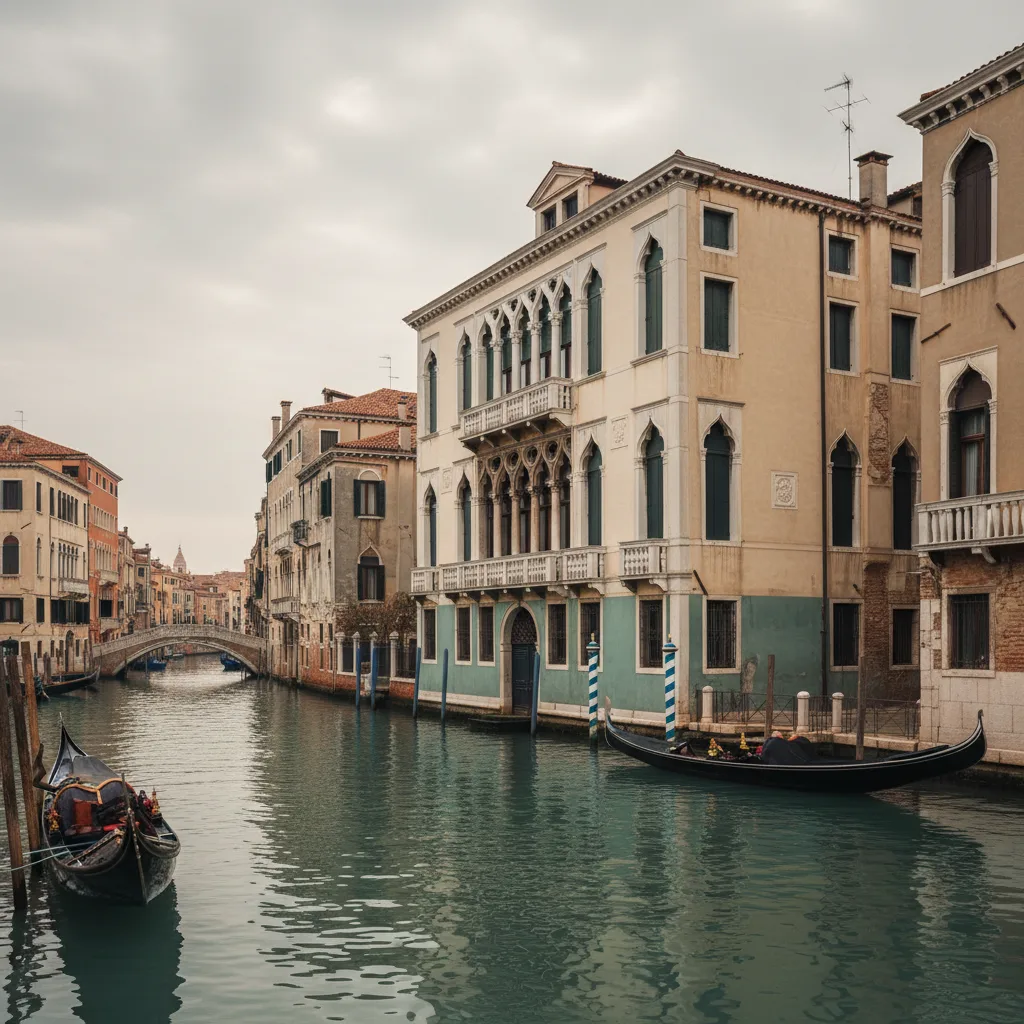 Sina Palazzo Sant'Angelo exterior and canal frontage in San Marco, Venice