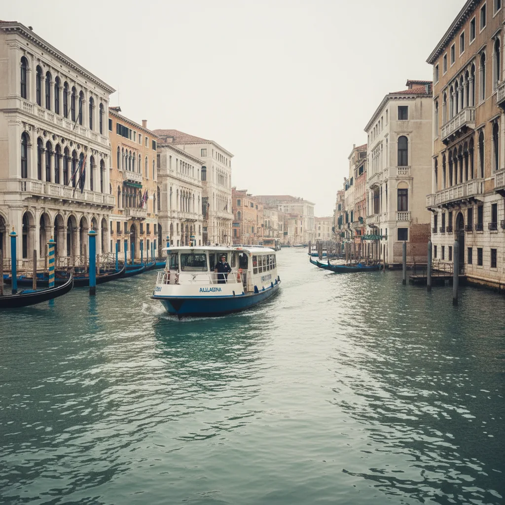 Alilaguna Blue Line boat approaching San Zaccaria